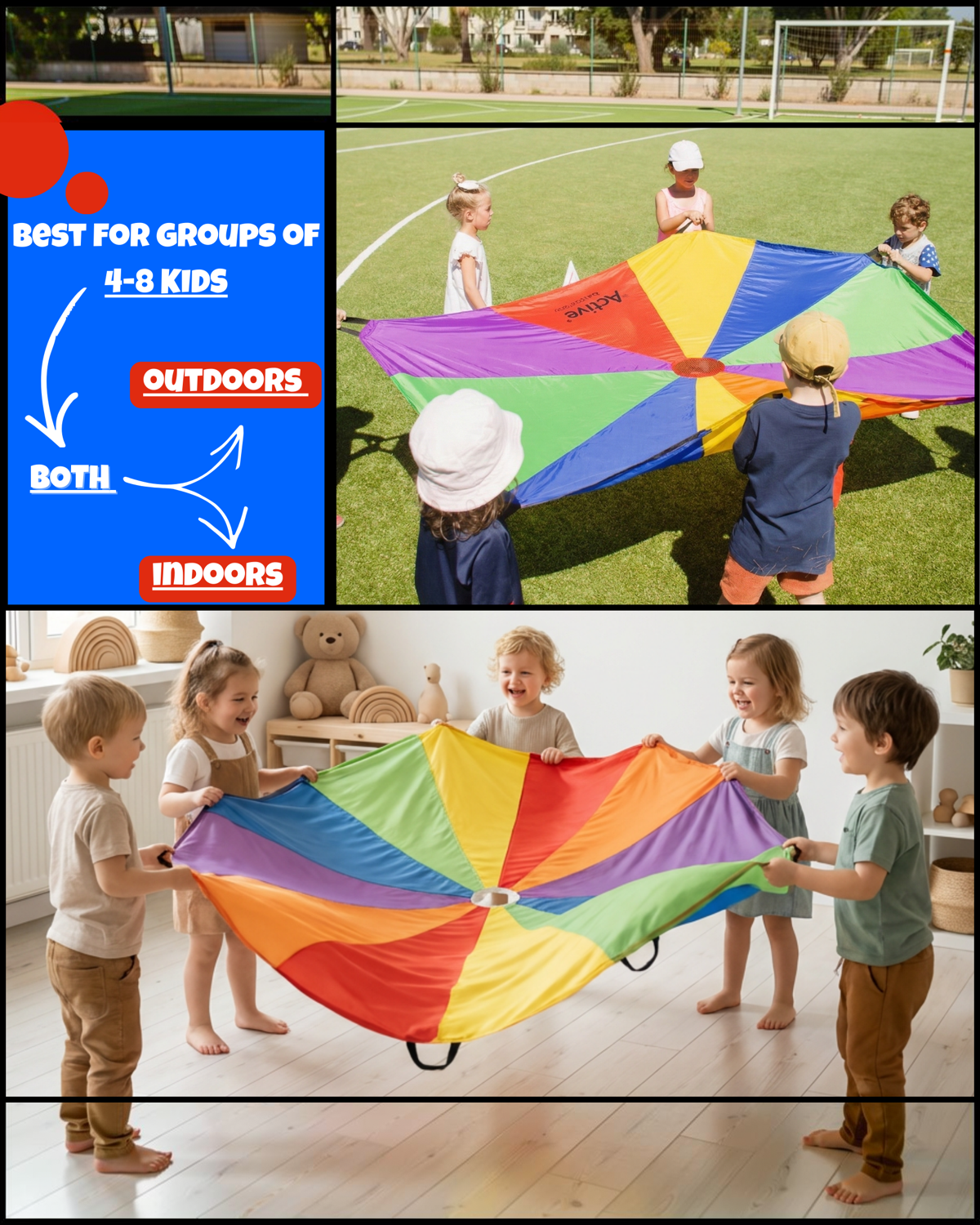 8ft Rainbow Parachute