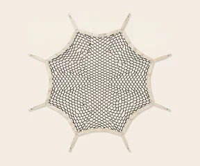 The net hammock mounted inside the dome